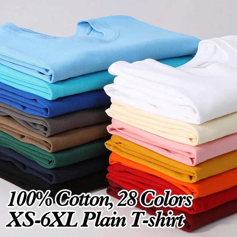 100% Cotton T shirt Men,Short Sleeve Tee ,Brand Solid Shirts Tops,Casual Plain Tshirt Women,Quality Unisex Clothing,7oz 200gsm