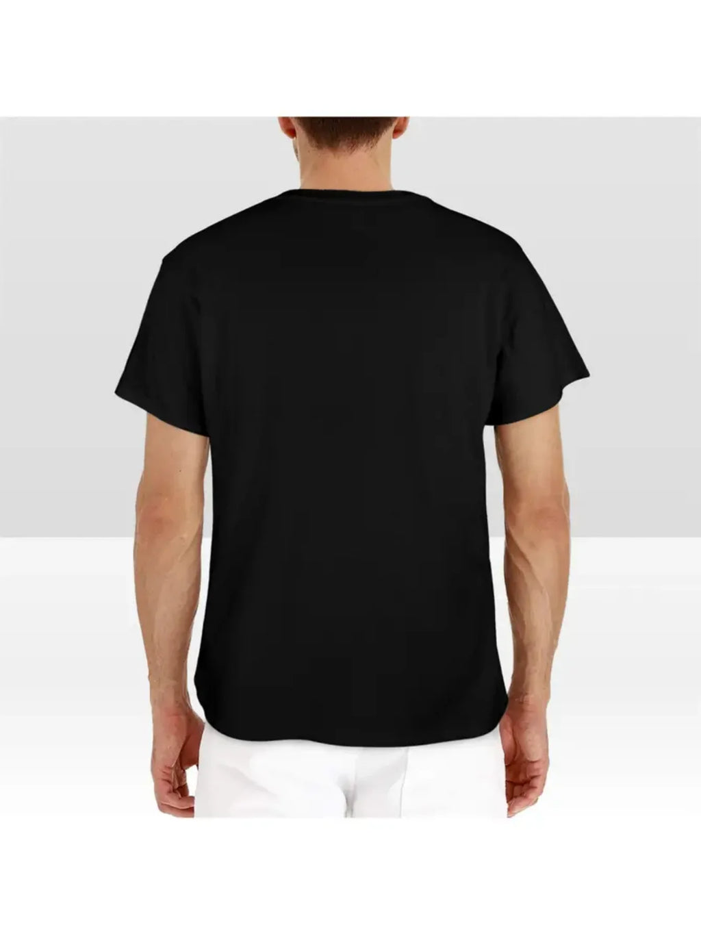 Men's Black Basic - 100% Cotton 7.76oz Casual Plain Daily Wear T-Shirt
